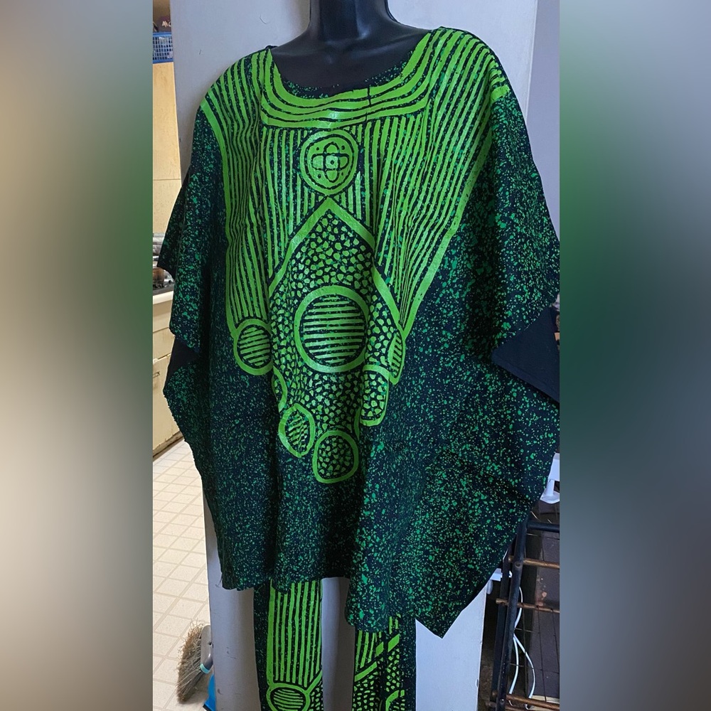 Green Patterned Women's Jumpsuit